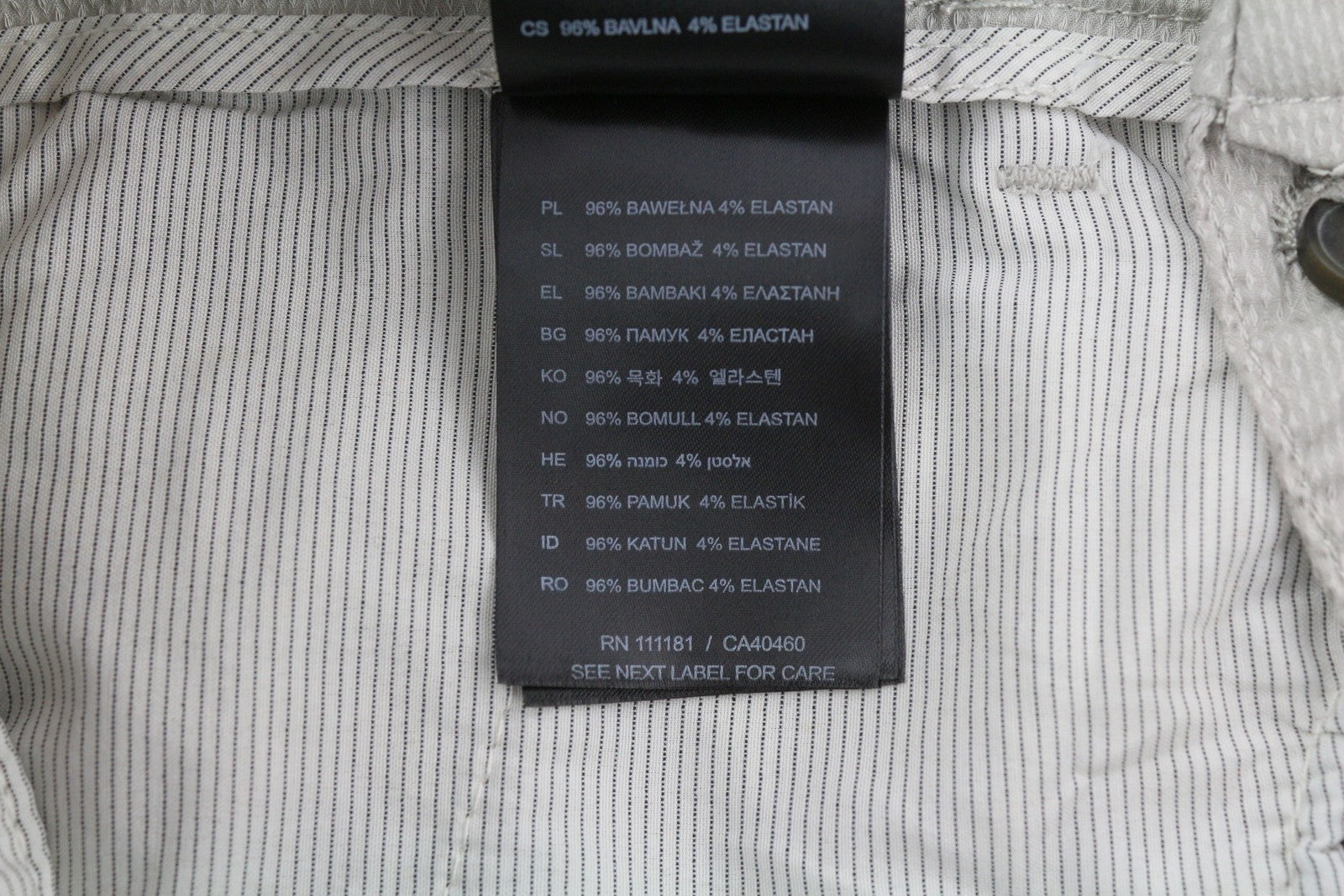 ANTONY MORATO Bryan Men Trousers W34 Grey Chino Skinny Fit Stretch Patterned