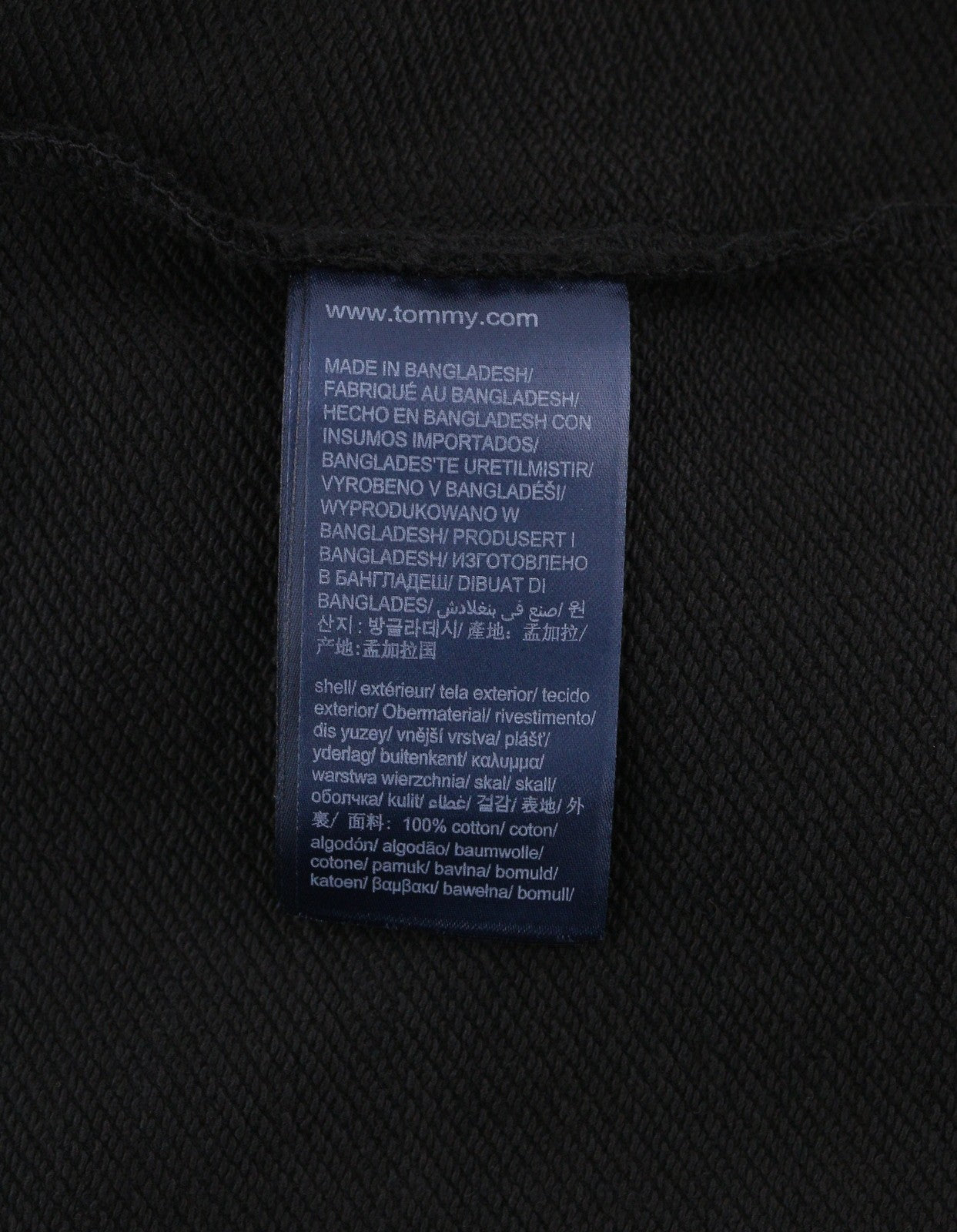 TOMMY HILFIGER Reg Entry Graphi Men Hoodie L Black Kangaroo Pocket Pullover