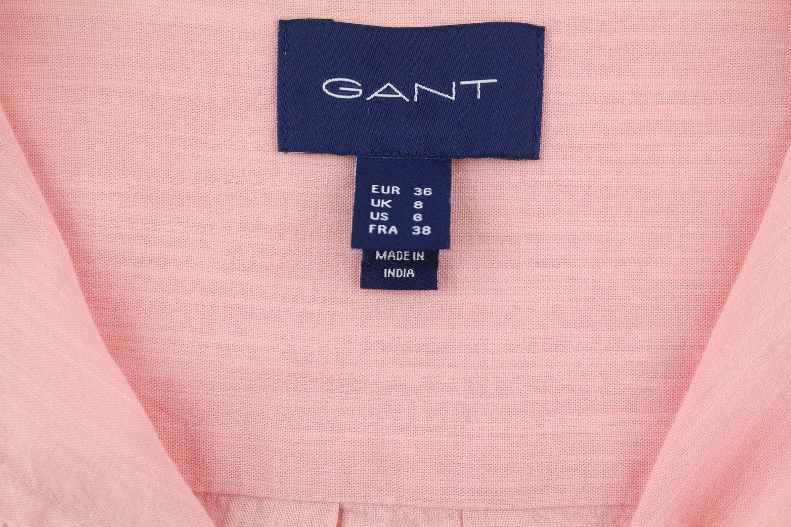 GANT Placed Slub Stripe Long Women Shirt EU36 Purple Button-Up Spread Collar