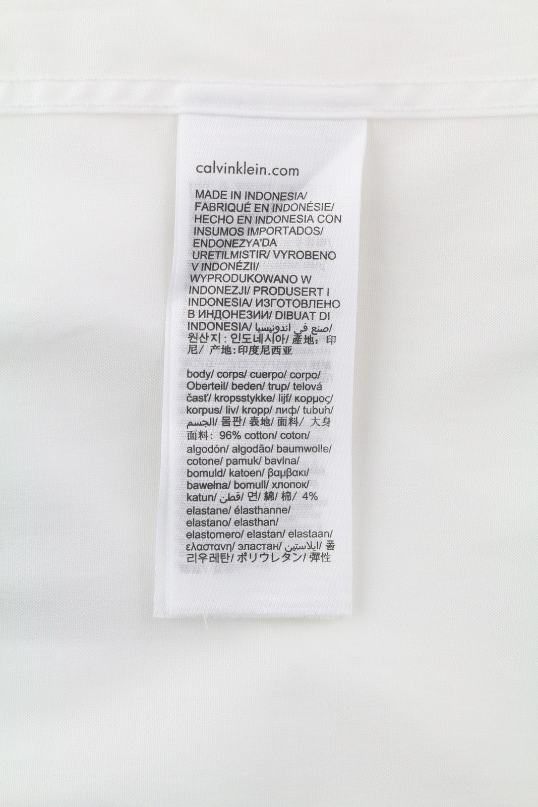 CALVIN KLEIN Evening Tuxedo Slim Men Formal Shirt 40 L White Button-Up Cutaway