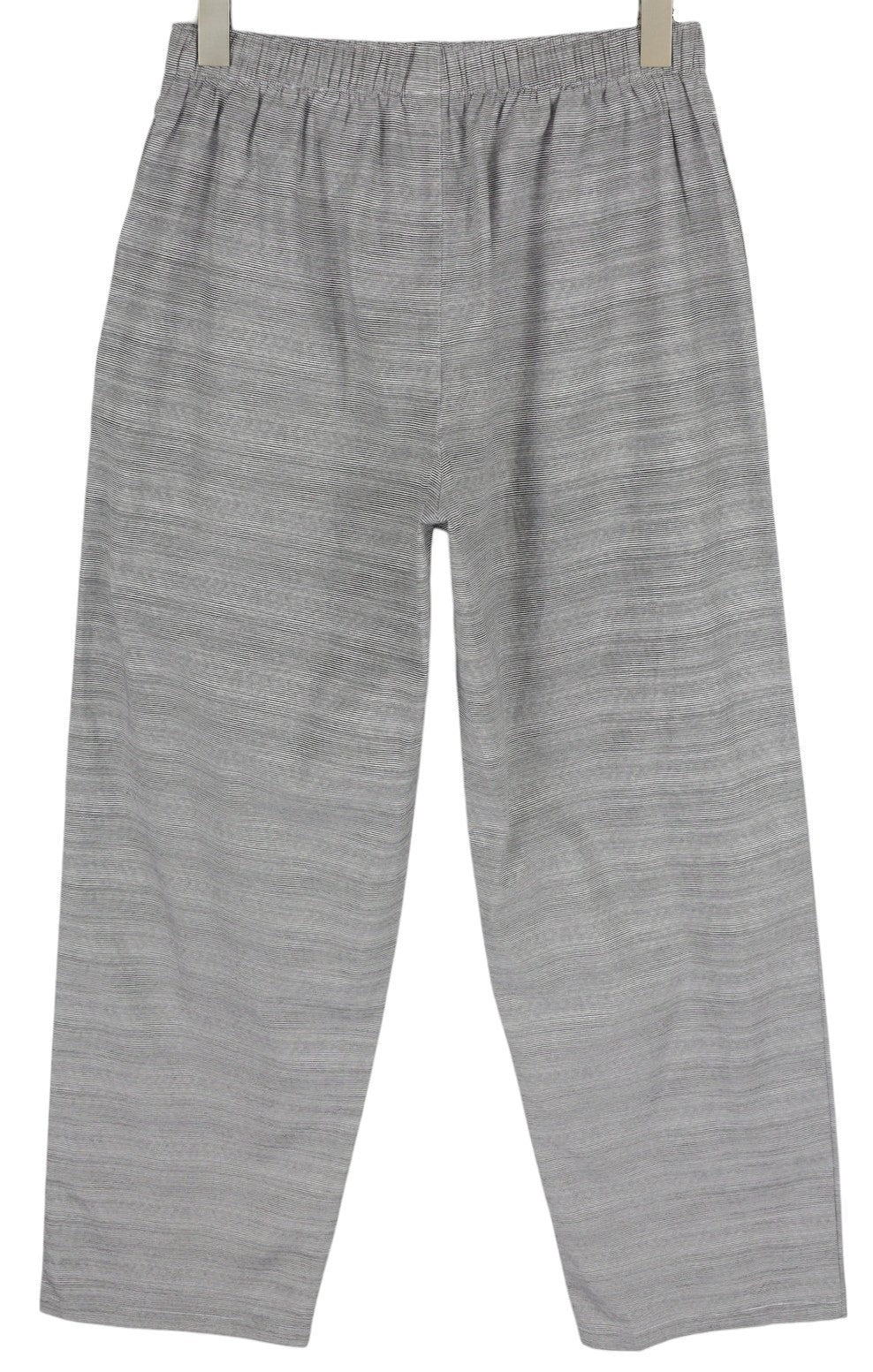 CALVIN KLEIN Men Trousers M White Striped Elastic Waist Regular Fit Sleepwear