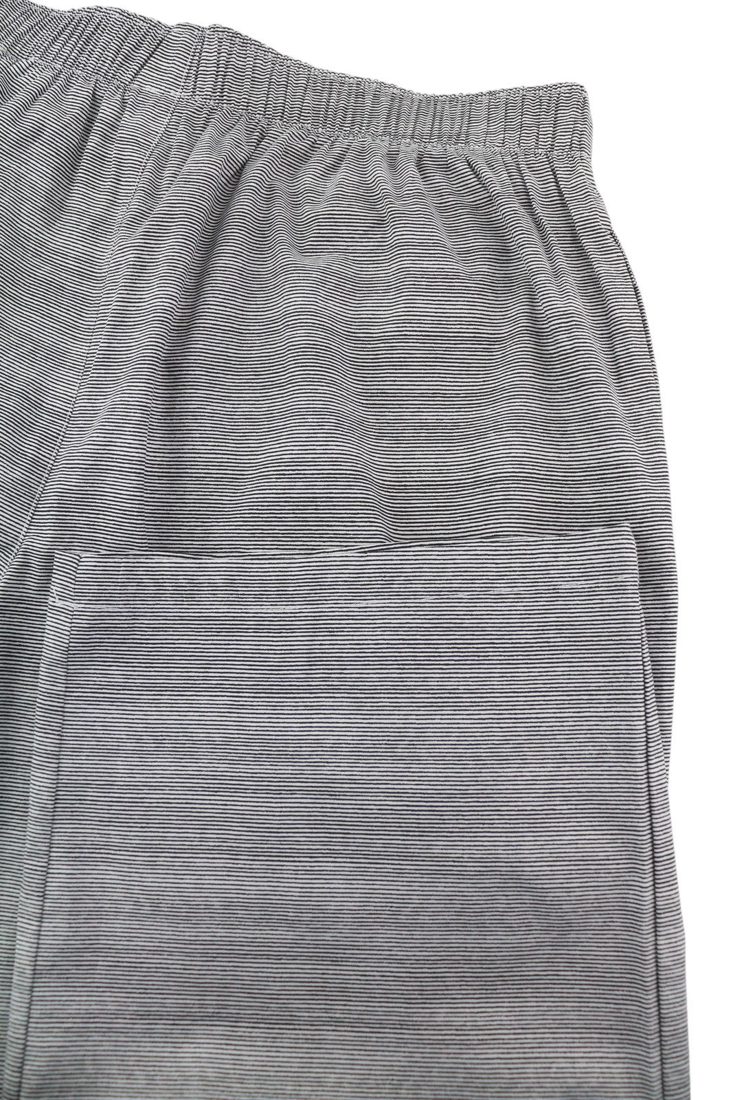 CALVIN KLEIN Men Trousers M White Striped Elastic Waist Regular Fit Sleepwear