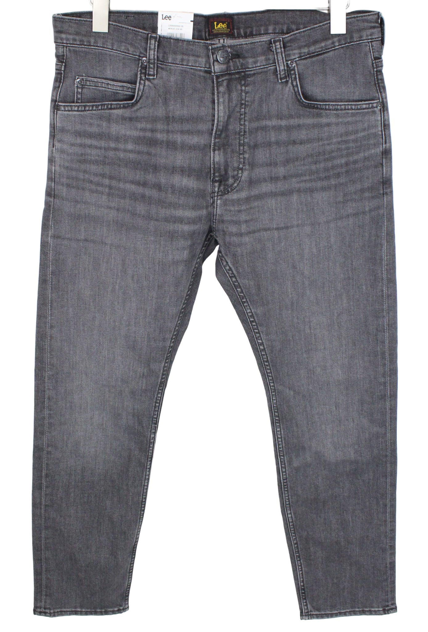 LEE Rider Men's W33/L30 Grey Washed Denim Stretch Jeans Slim Casual