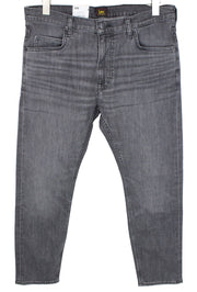 LEE Rider Men's W33/L30 Grey Washed Denim Stretch Jeans Slim Casual