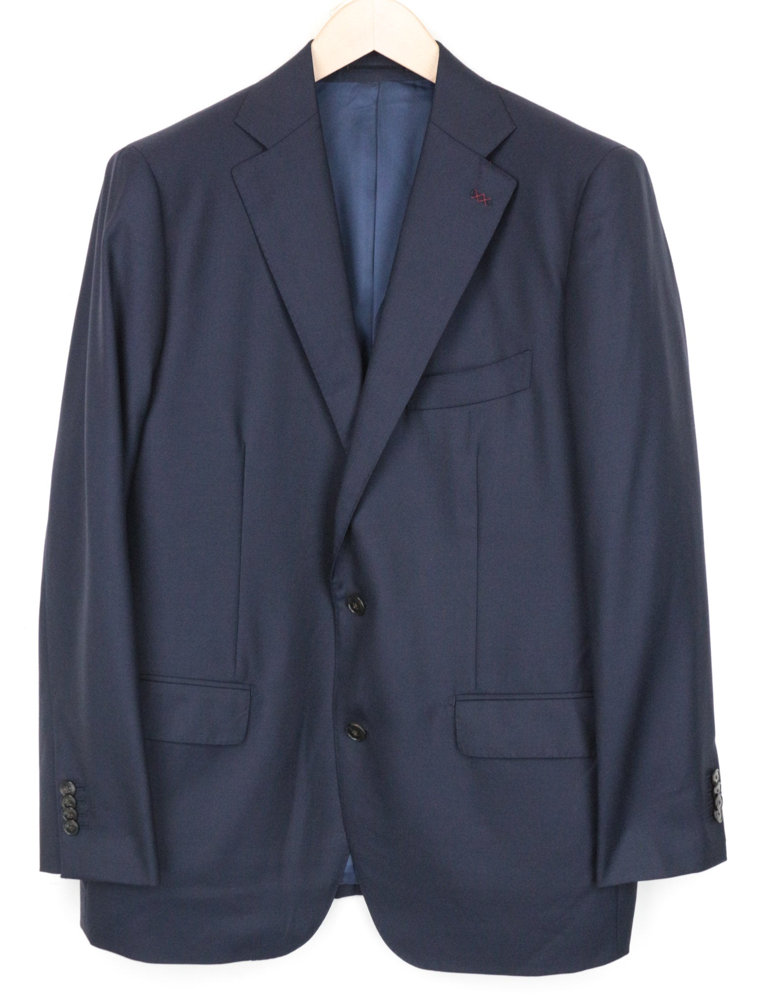 SUITSUPPLY Lazio Men's UK44R Navy 2Pc Wool Suit Slim Formal Twill