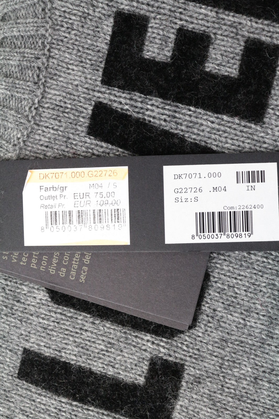 REPLAY Women's Jumper S Grey Melange Knit Wool Blend Crew Relaxed Fit