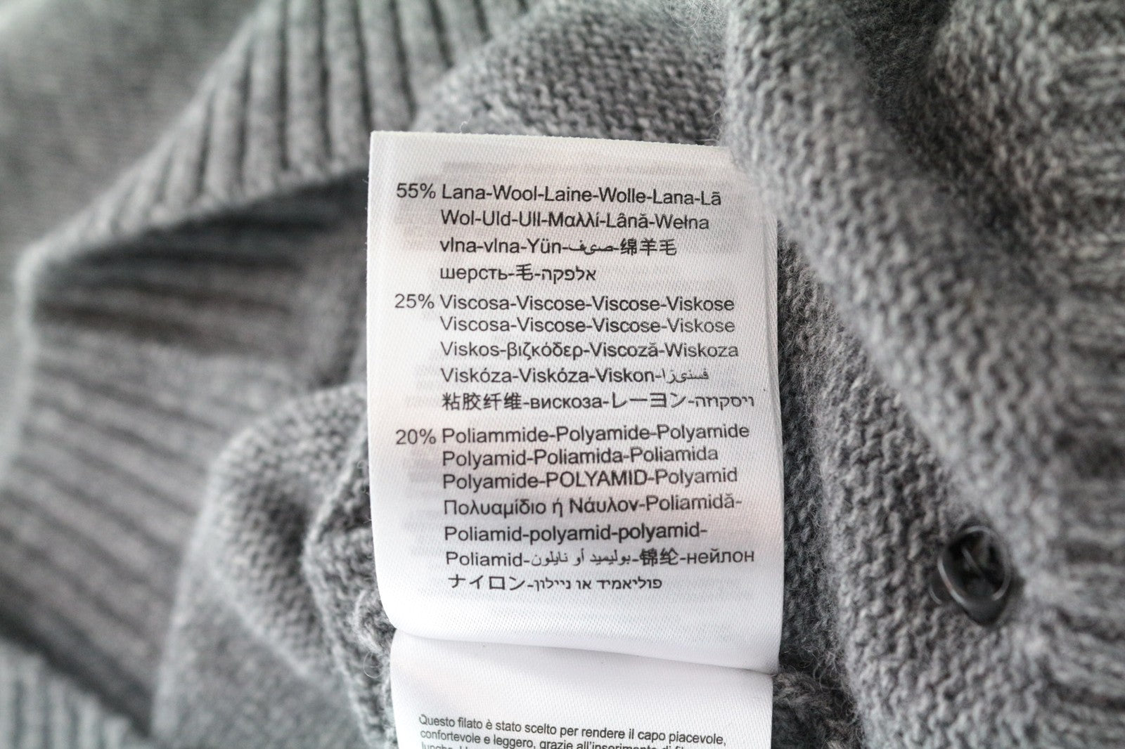 REPLAY Women's Jumper S Grey Melange Knit Wool Blend Crew Relaxed Fit