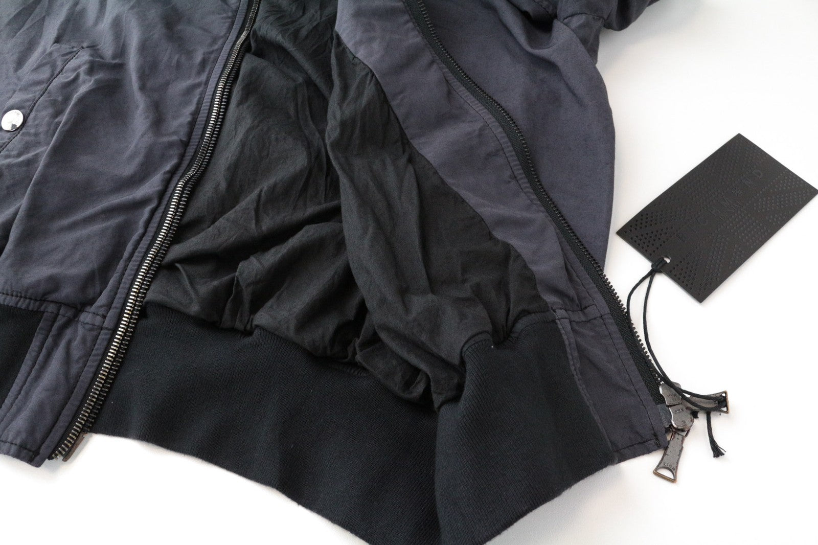 RICHMOND Men's Jacket IT48 Grey Patched Hooded Cotton Blend