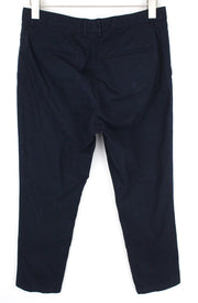 SUITSUPPLY Porto Novo Men's UK32R Navy Pleated Trousers Cotton Stretch