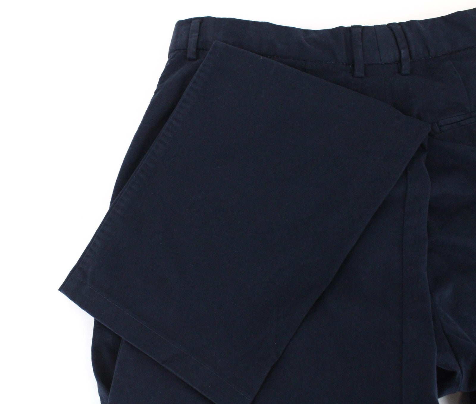 SUITSUPPLY Porto Novo Men's UK32R Navy Pleated Trousers Cotton Stretch