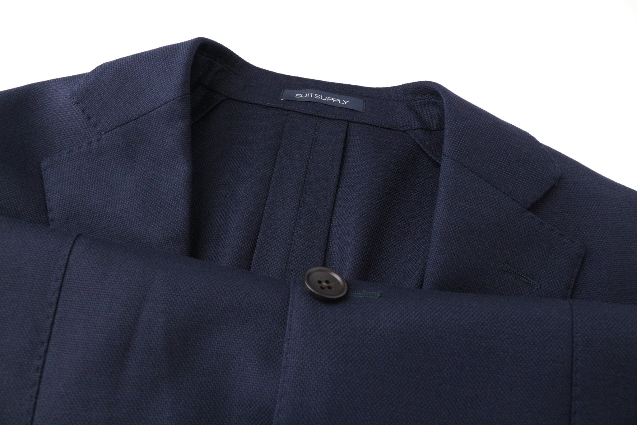 SUITSUPPLY Havana Men's UK38S 3-Piece Blue Slim Fit Wool Stretch Suit