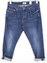 SUITSUPPLY Alain Men's Jeans W30/L32 Slim Mid-Blue Selvedge Stretch Fit