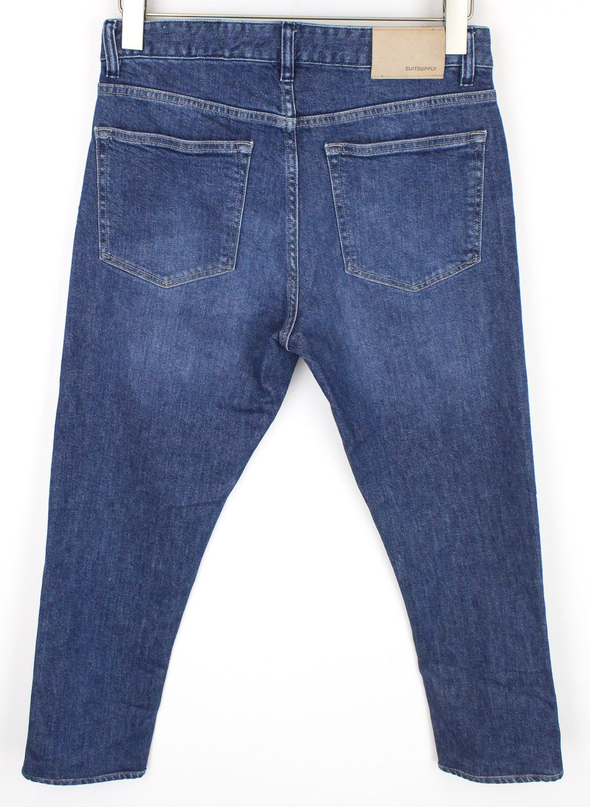 SUITSUPPLY Alain Men's Jeans W30/L32 Slim Mid-Blue Selvedge Stretch Fit