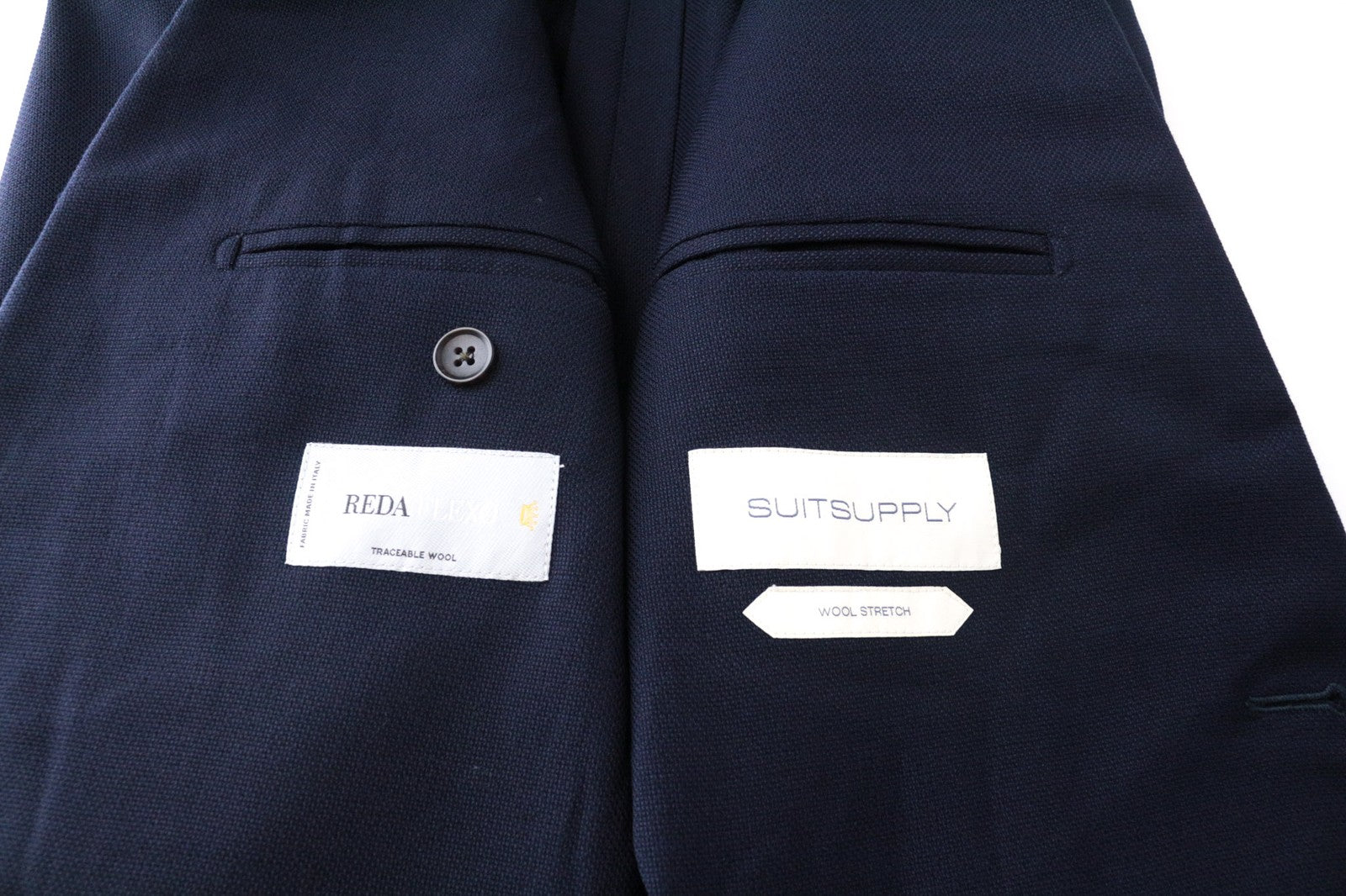 SUITSUPPLY La Spalla Men's Suit UK38R 3-Piece Blue Pure Wool Classic Fit