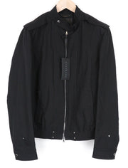 JOHN RICHMOND Men's Jacket 48 Black Single-Breasted Lightweight Cotton
