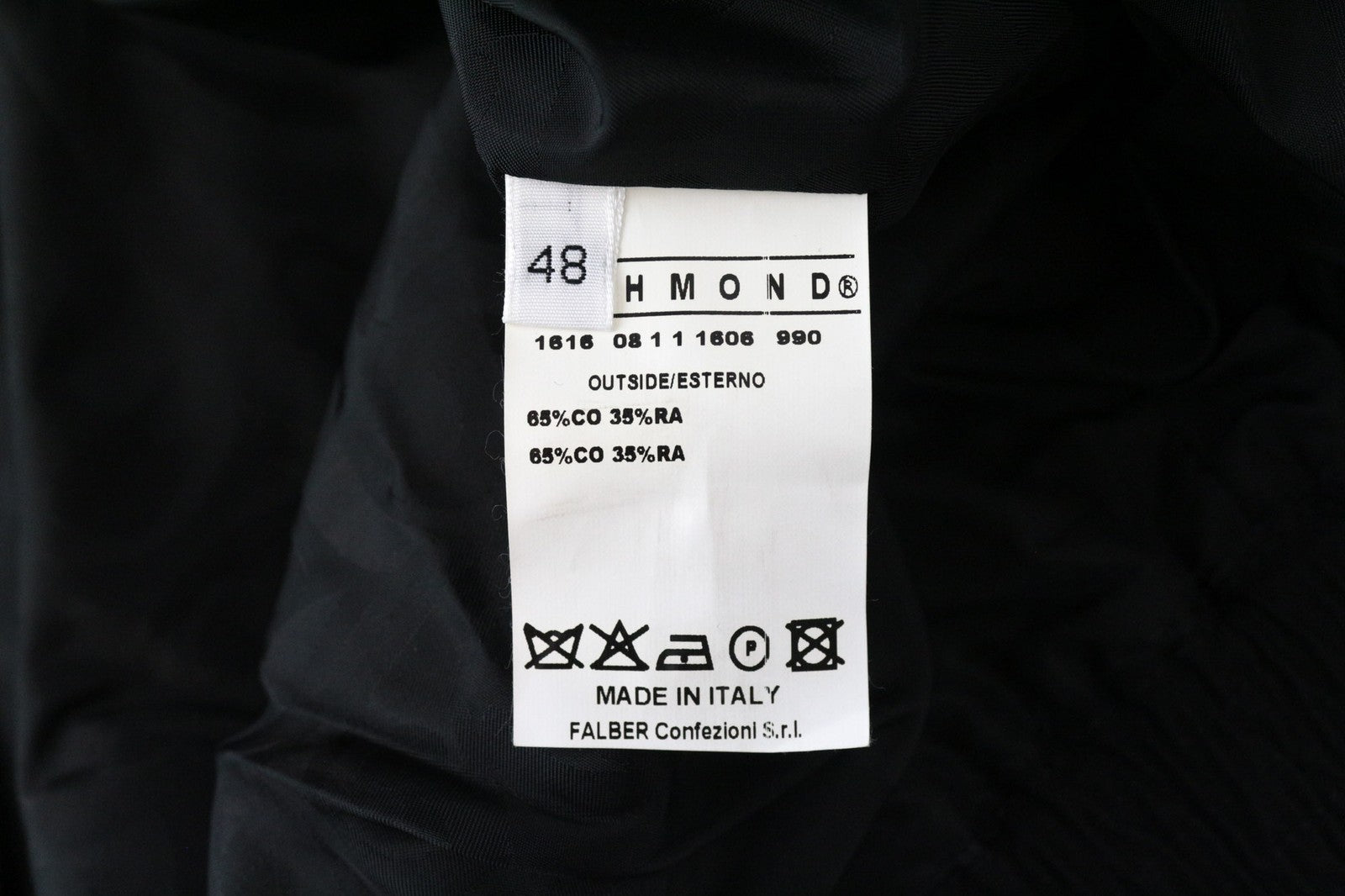 JOHN RICHMOND Men's Jacket 48 Black Single-Breasted Lightweight Cotton