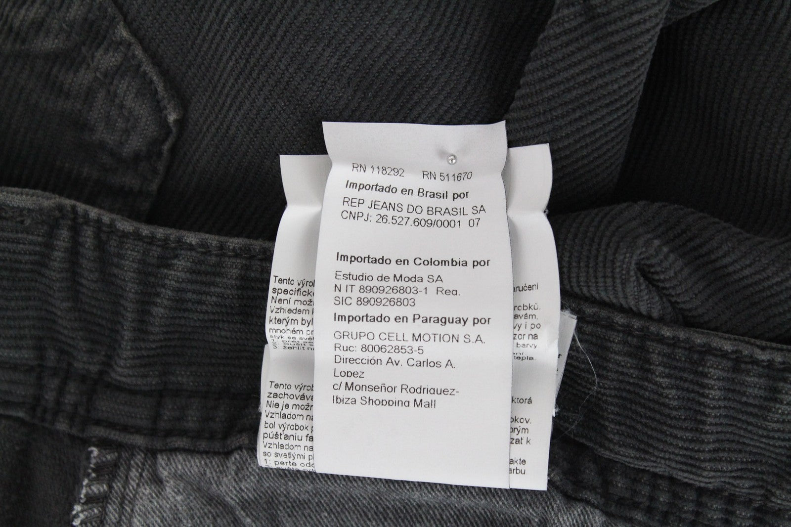 REPLAY Grover Men's Cord Velvet Trousers W31/L34 Grey Stretch Straight