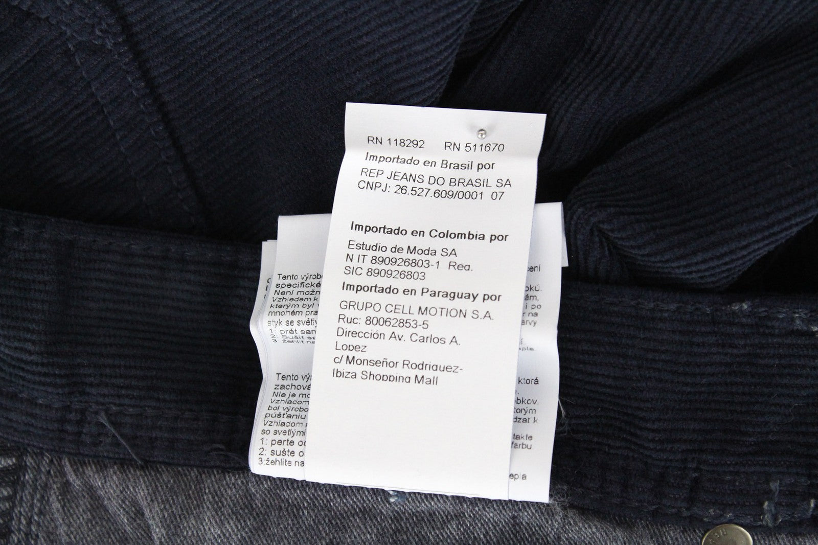 REPLAY Grover Men's Trousers W31/L34 Blue Stretch Velvet Corduroy Straight