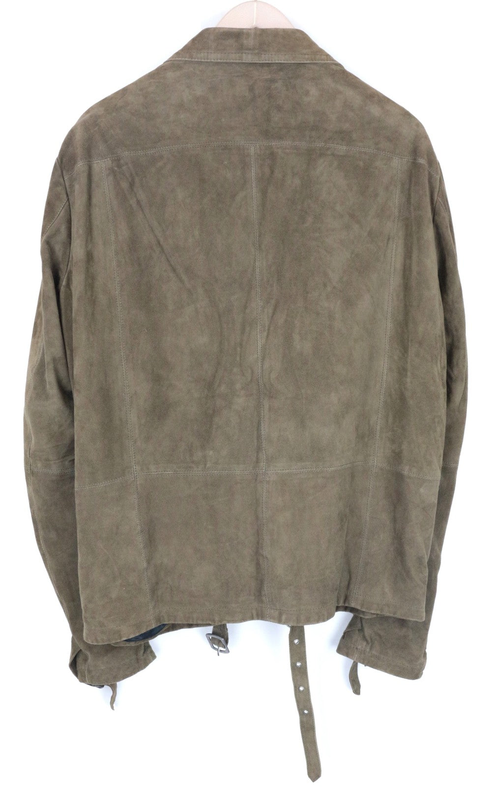 RICHMOND Men's Jacket XL Brown Goat Skin Zipped Belted Single-Breasted