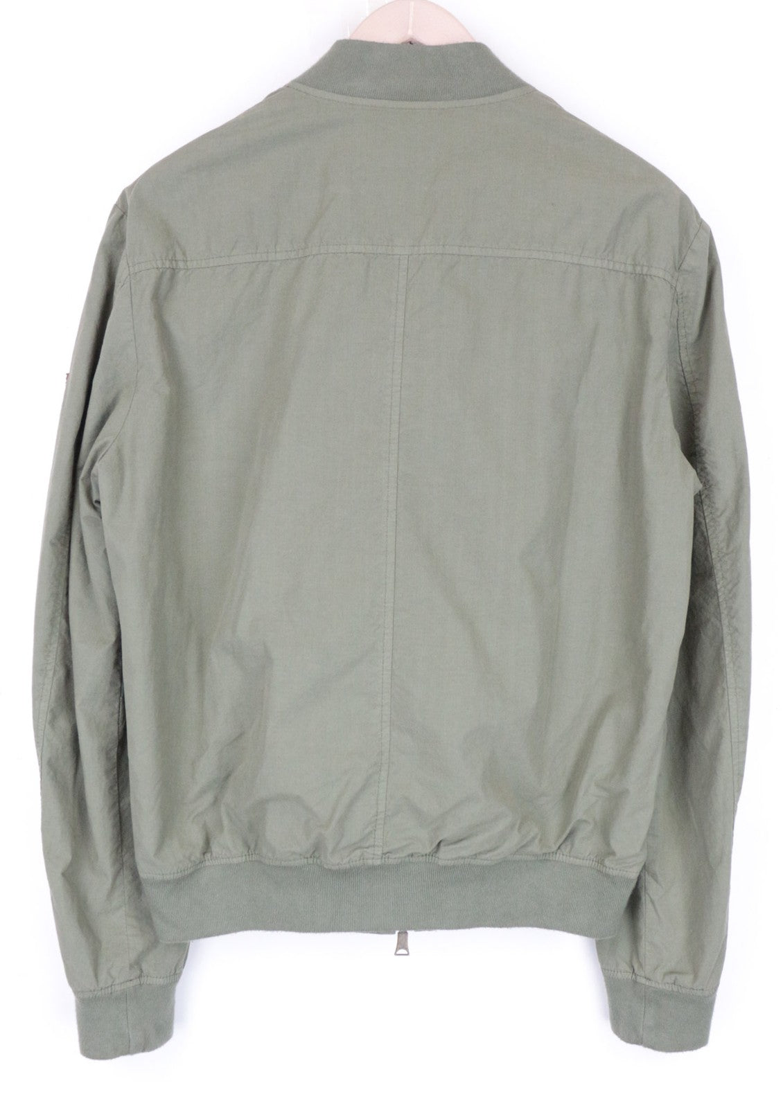 RICHMOND Men's Jacket 48 Green Cotton Lightweight Zipped Bomber Style