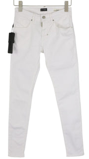 ANTONY MORATO Gilmour Men Trousers W26 White Super Skinny Fit Zipper RRP€130
