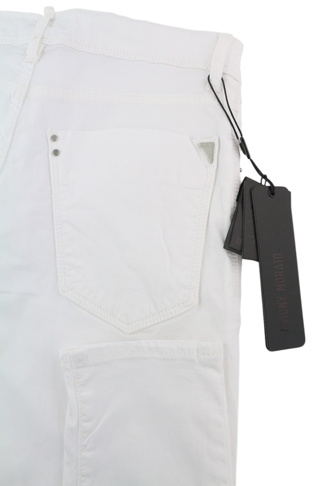 ANTONY MORATO Gilmour Men Trousers W26 White Super Skinny Fit Zipper RRP€130