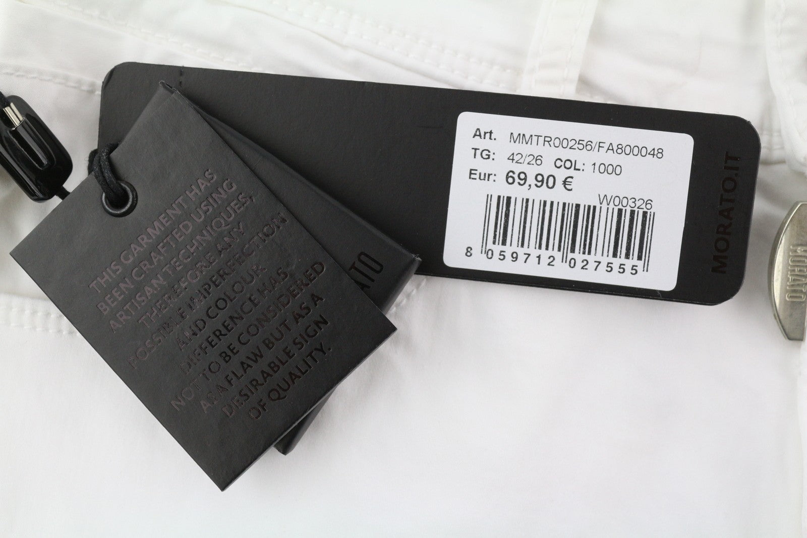 ANTONY MORATO Gilmour Men Trousers W26 White Super Skinny Fit Zipper RRP€130