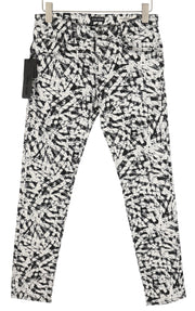 ANTONY MORATO Gilmour Men Trousers W32 White Super Skinny Patterned RRP€130