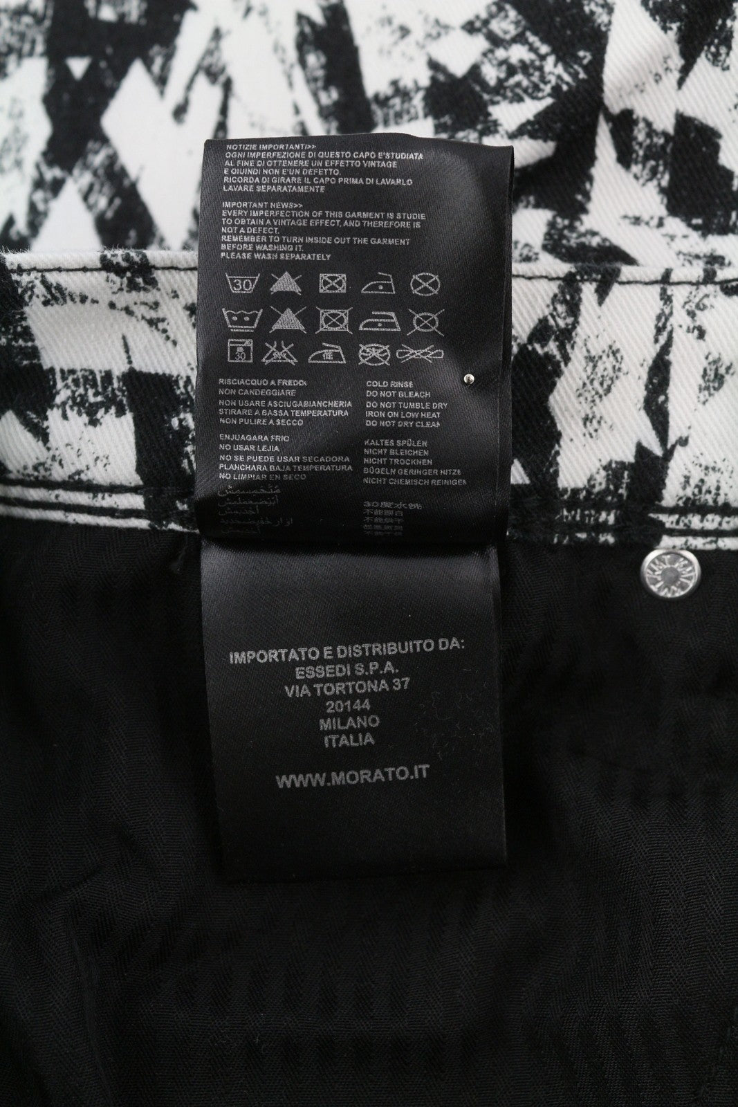 ANTONY MORATO Gilmour Men Trousers W32 White Super Skinny Patterned RRP€130