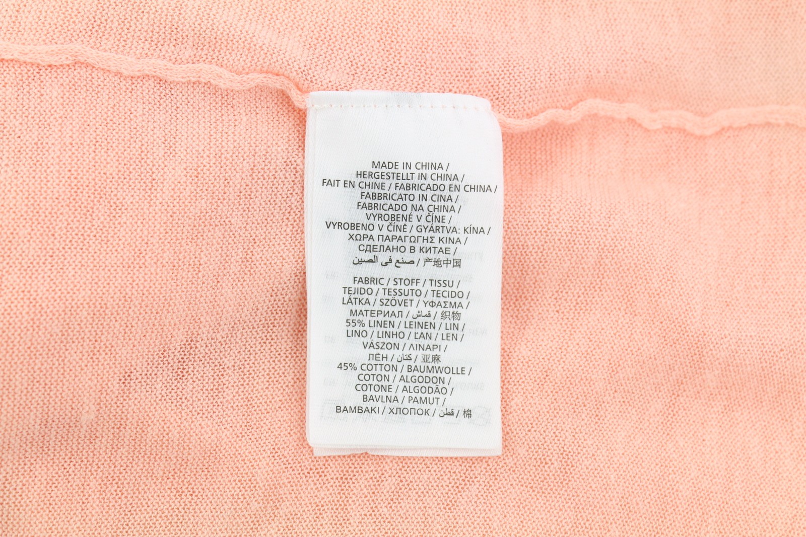 GANT Fine Knit Linen Cardigan Women Jumper S Peach Knit Button V-Neck Stretch