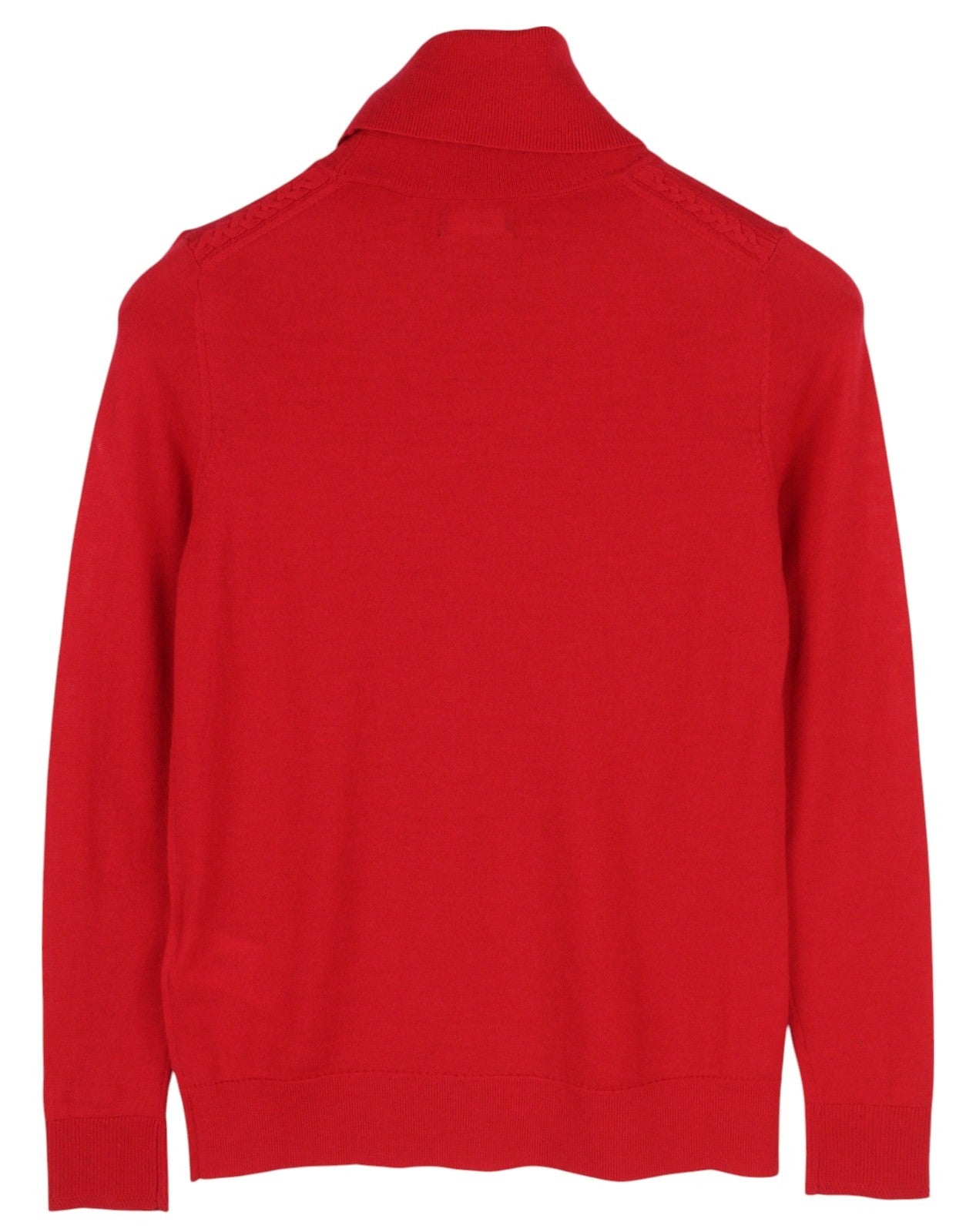 GANT Washable Merino Turtle Neck Women Jumper XS Red Tight-Knit Soft Pullover