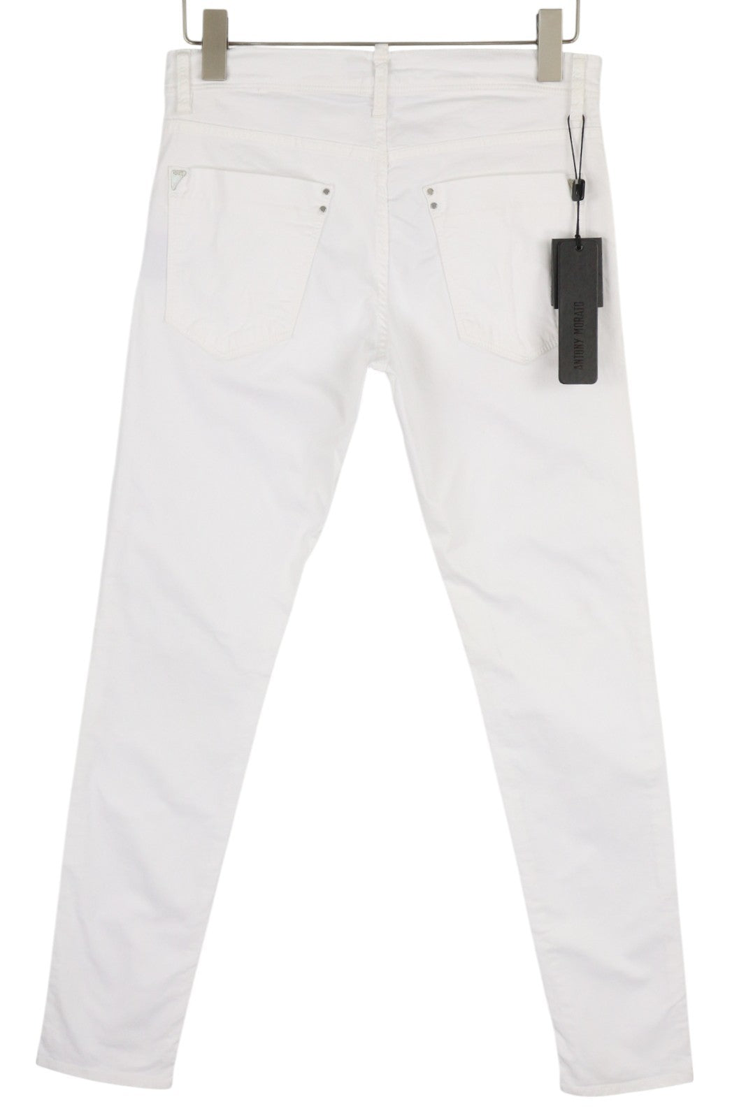 ANTONY MORATO Gilmour Men Trousers W30 White Super Skinny Fit Zipper RRP€130