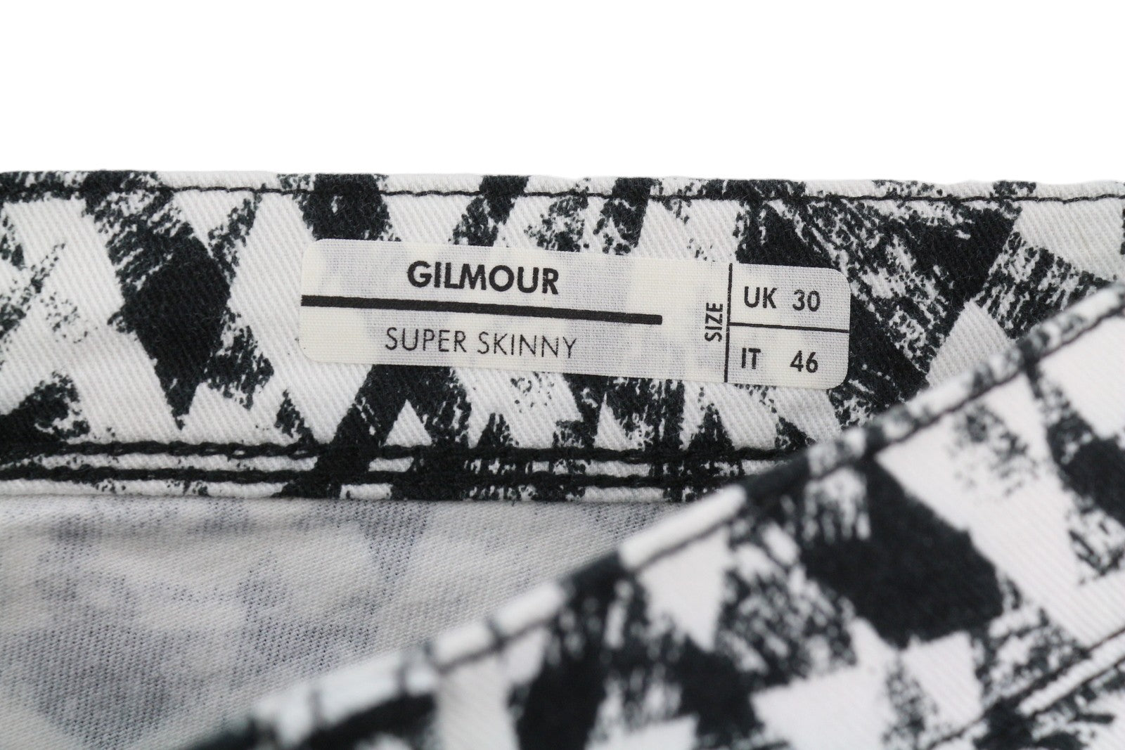 ANTONY MORATO Gilmour Men Trousers W30 White Super Skinny Fit Patterned RRP130