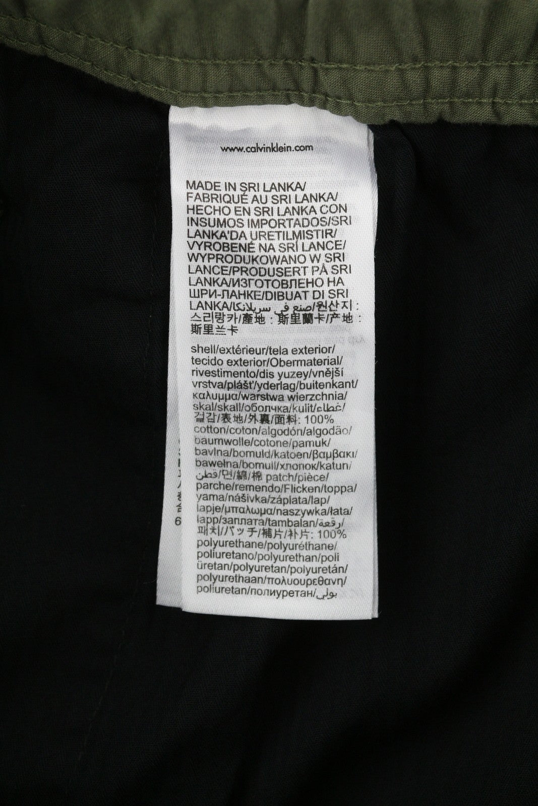 CALVIN KLEIN Essential Regular Men Trousers XS Green Cargo Elastic Waist RRP€99