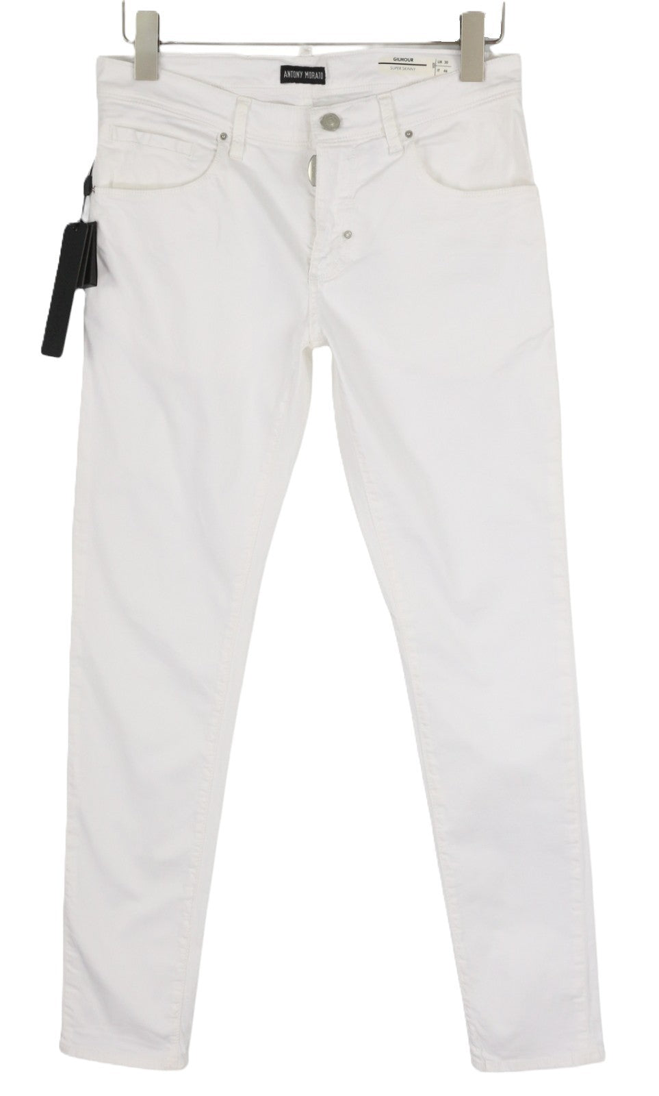 ANTONY MORATO Gilmour Men Trousers W30 White Super Skinny Fit Zip Fly RRP€130