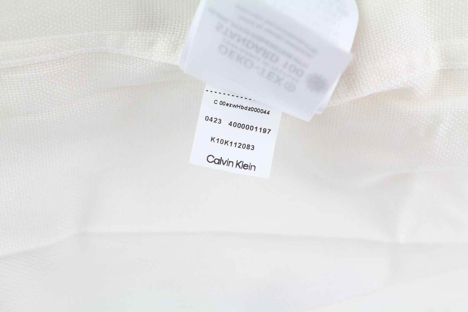 CALVIN KLEIN Structure Solid Slim Men Formal Shirt 39 M White Button Spread Neck