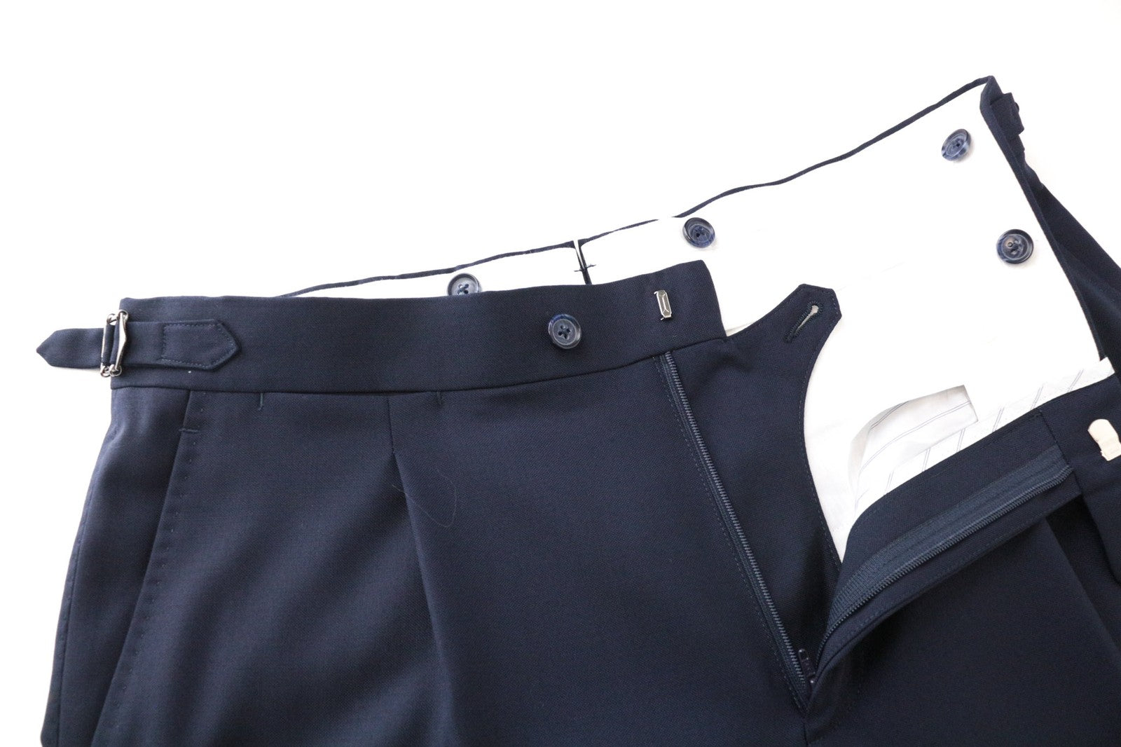 SUITSUPPLY La Spalla Suit Men's UK36R Blue Peak Lapel 2Pc Pure Wool Lined