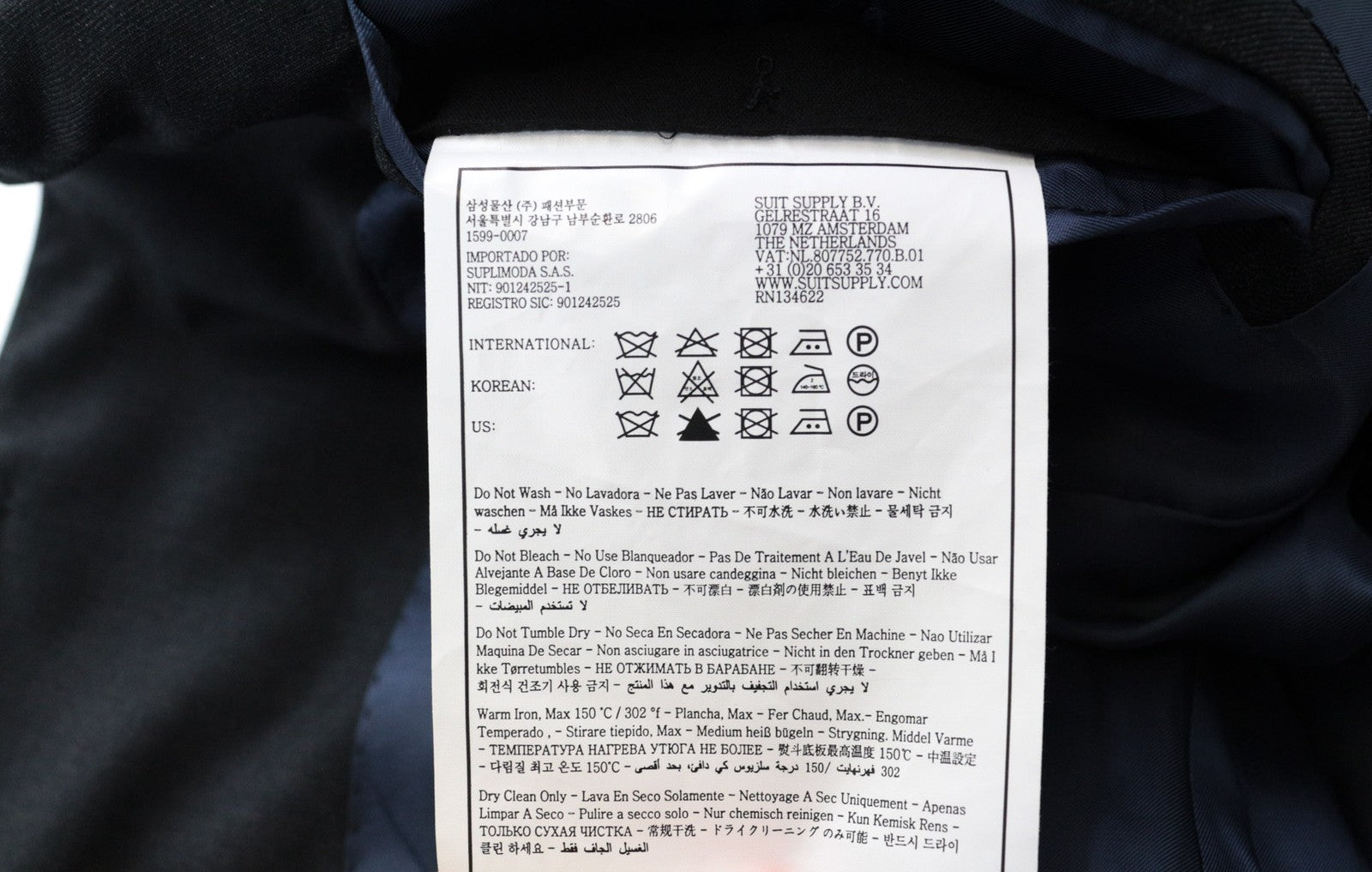 SUITSUPPLY Napoli Suit UK36R Men's 2Pc Slim Melange Wool Dark Grey Formal