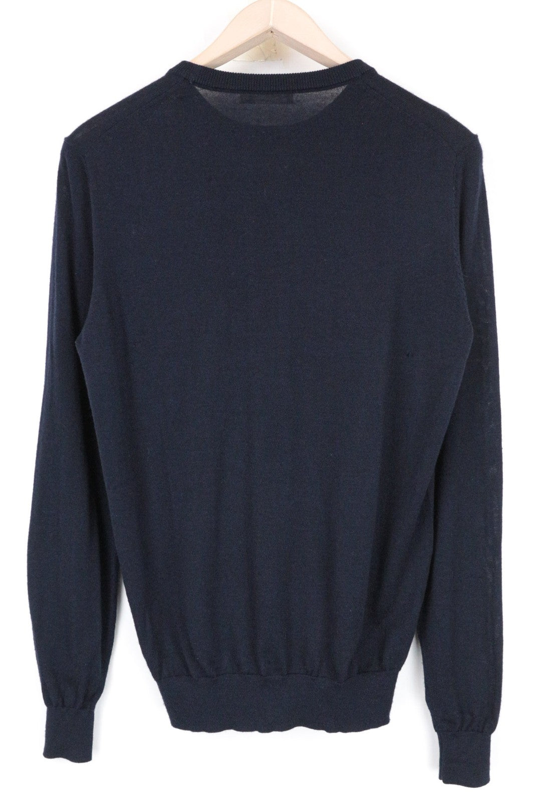 SUITSUPPLY Sweatshirt S Men's Navy Merino Wool Pullover Long Sleeve Jumper
