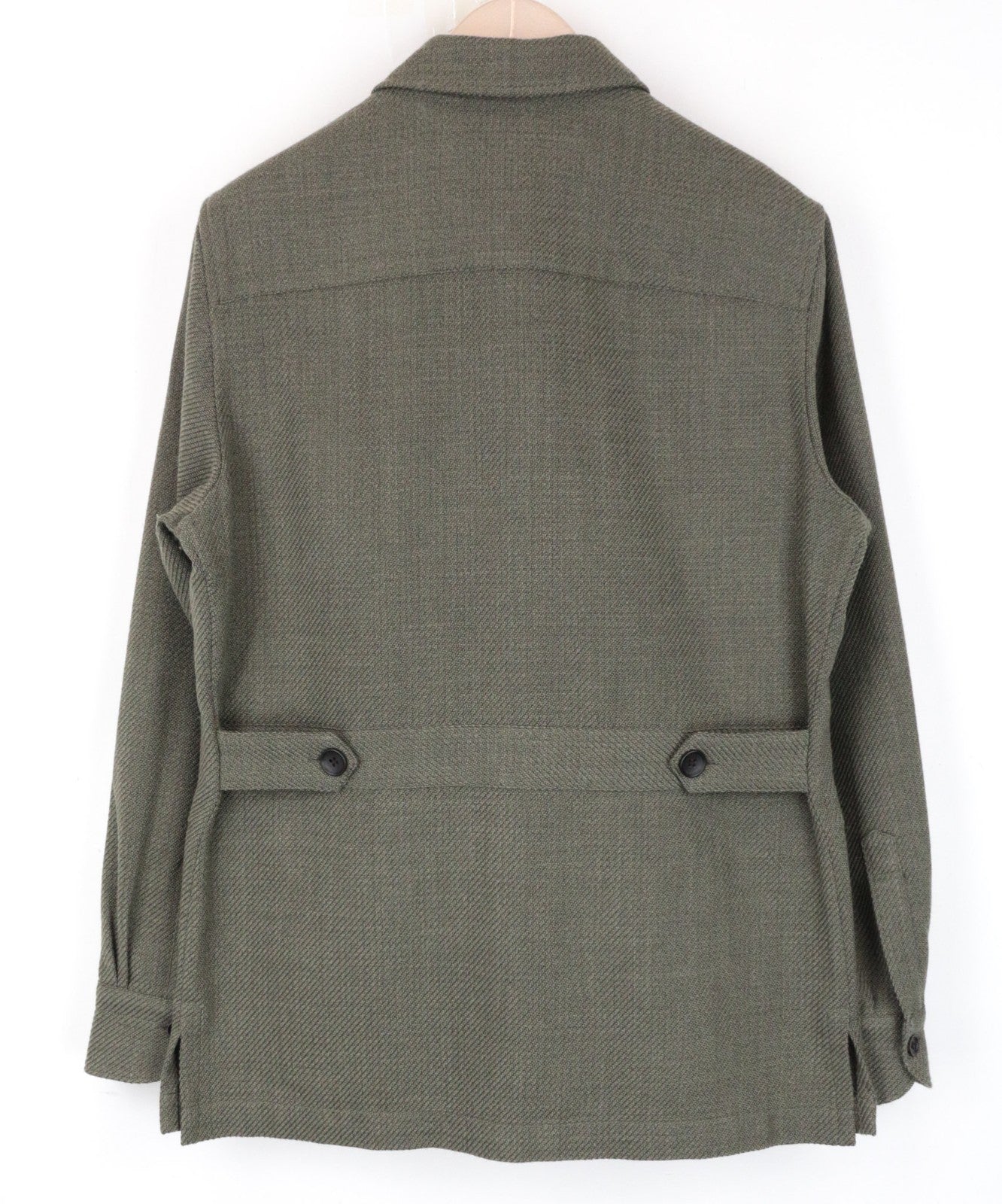 SUITSUPPLY William EB Men's Jacket UK38R Green Relaxed Fit Wool Overshirt