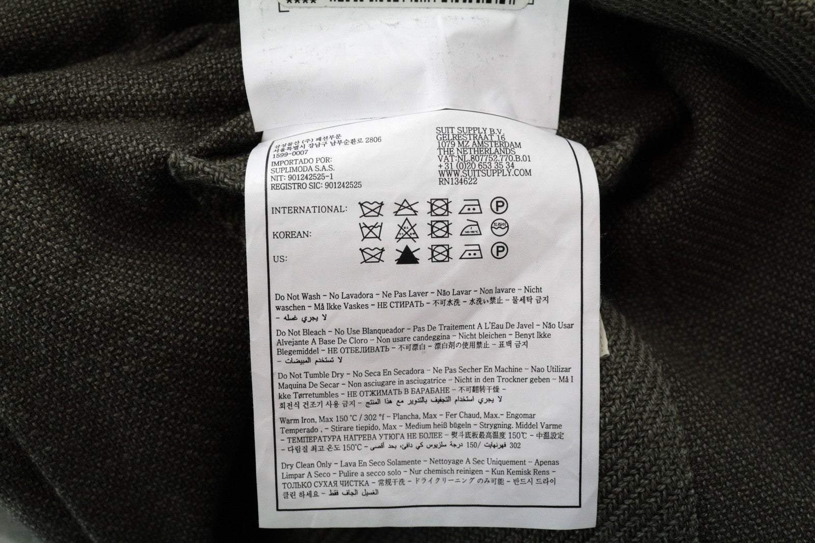 SUITSUPPLY William EB Men's Jacket UK38R Green Relaxed Fit Wool Overshirt