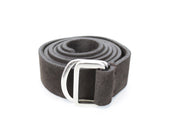 SUITSUPPLY Men's Brown Suede Leather Belt ~100cm Squared Tip Buckled Waist