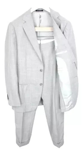 SUITSUPPLY Havana Patch Men's Suit UK38R Grey Wool Super 120's Tailored Fit