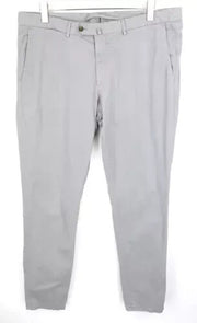 SUITSUPPLY Porto Novo Men's Pants UK46R Grey Cotton Relaxed Fit Stretch Chino