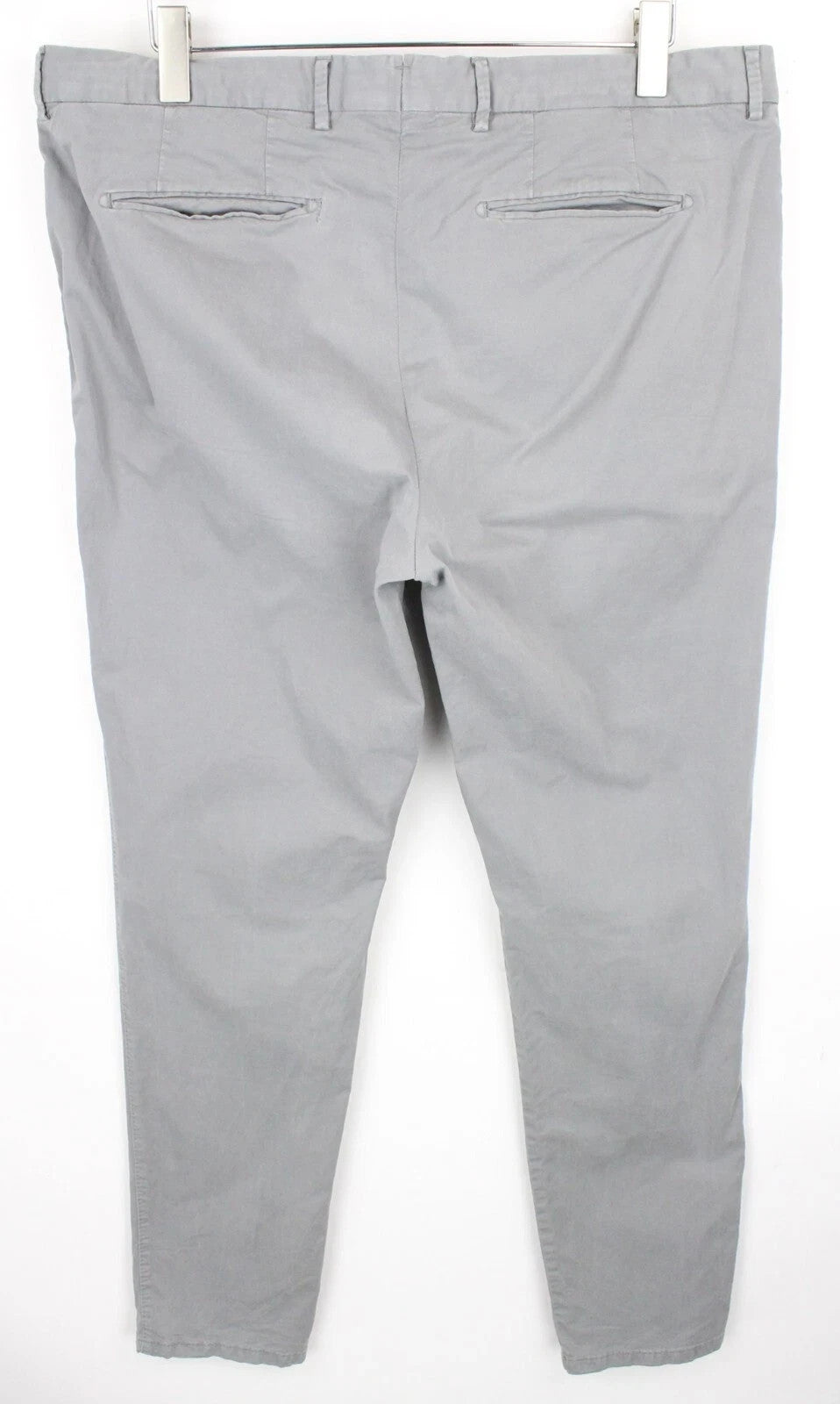 SUITSUPPLY Porto Novo Men's Pants UK46R Grey Cotton Relaxed Fit Stretch Chino