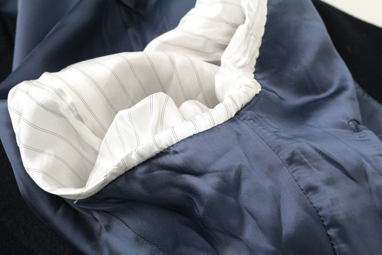 SUITSUPPLY Men's Coat UK52 Navy Blue Wool Lined One Button Front Notch Lapel