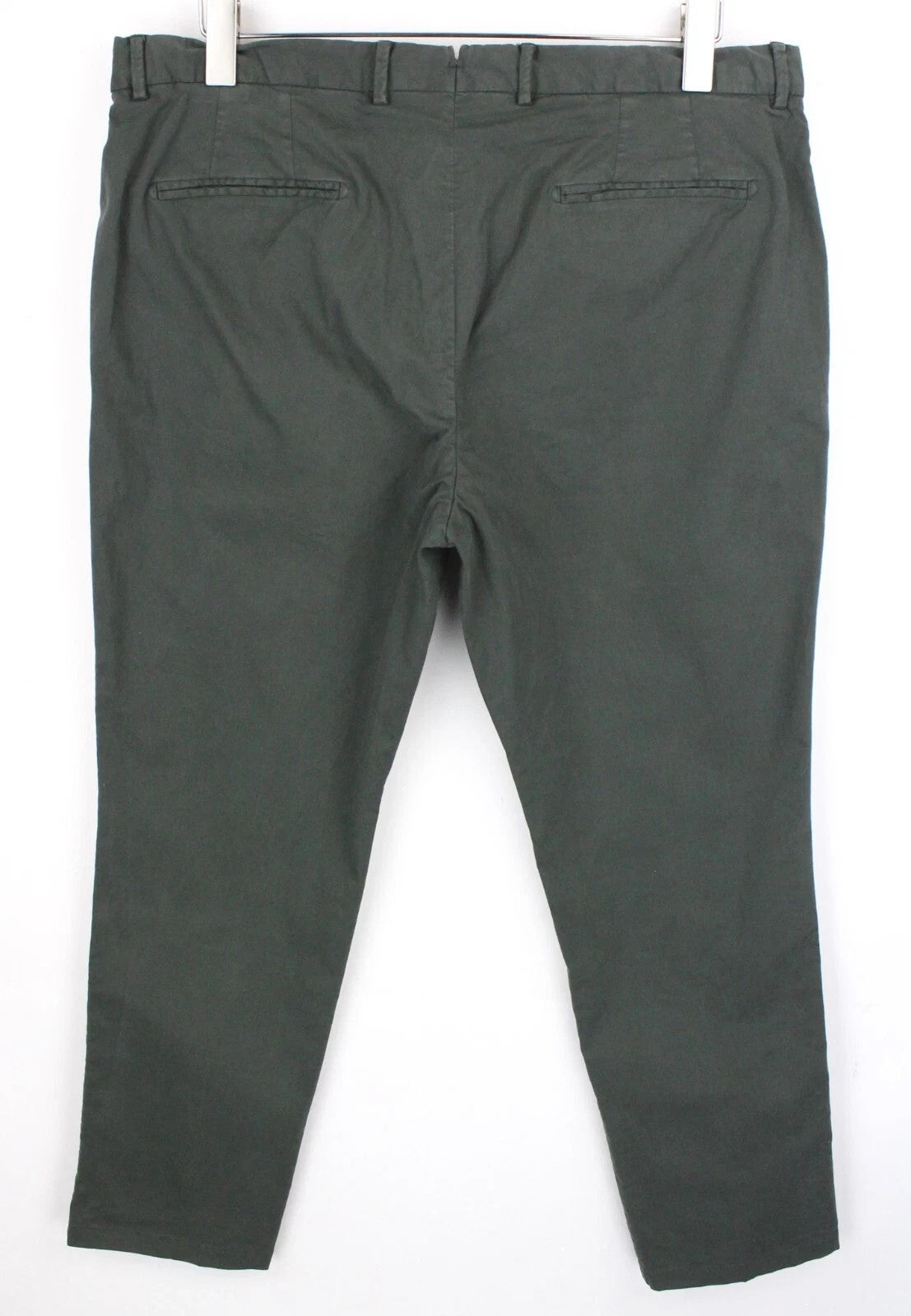 SUITSUPPLY Porto Novo Men's Pants UK38R Green Stretch Cotton Pleat Chino