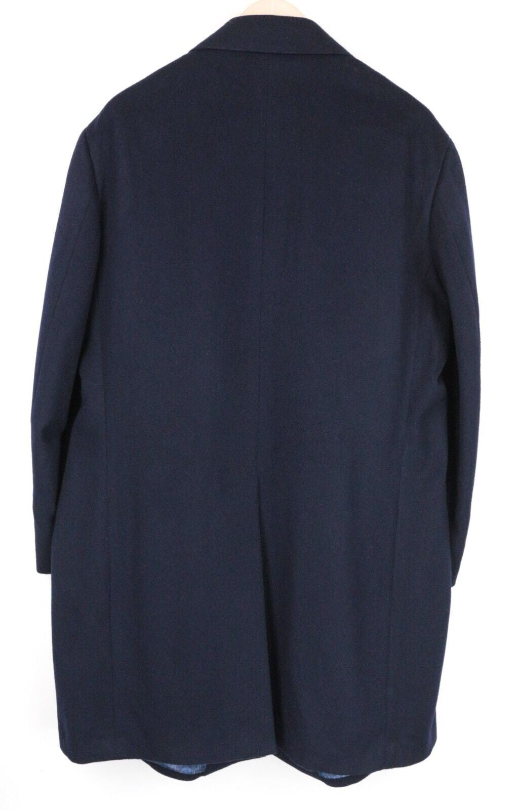 SUITSUPPLY Vicenza Men's Overcoat UK48R Navy Wool One Button Front Notch Lapel