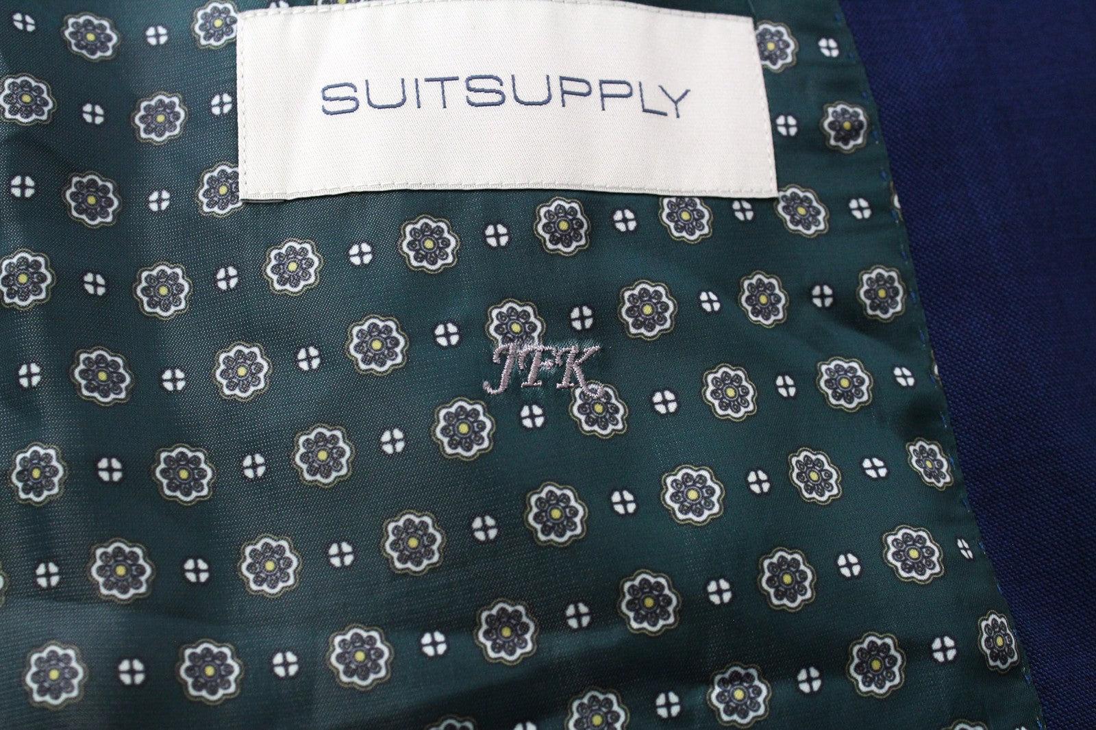 SUITSUPPLY Havana Blueline Men's Suit UK54R Blue Wool 3 Piece Lined Classic