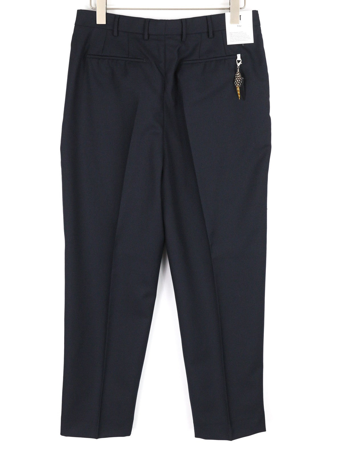 PT TORINO Edge Men Trousers 50 W32 Blue Fleece Wool Blend Pleated Tapered Fit